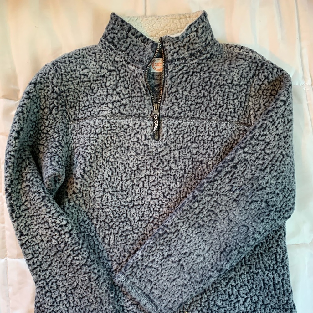 Oversized Fuzzy Winter Jacket (Blue)